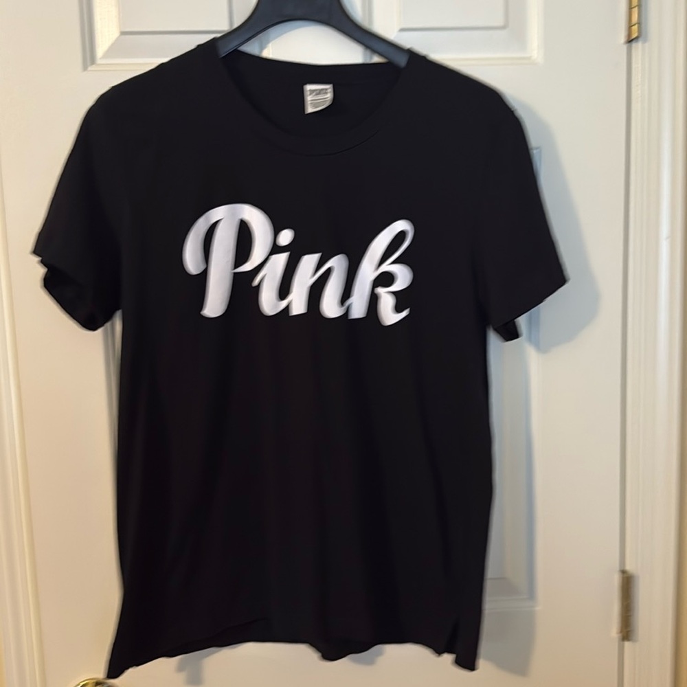 Victoria’s Secret PINK Black T-shirt Size XL